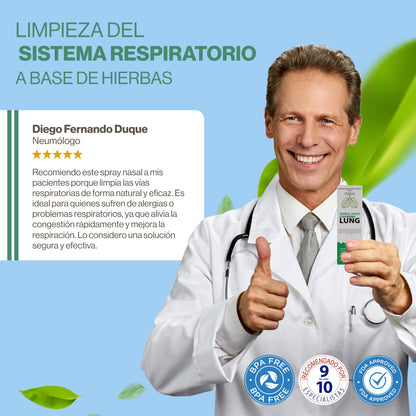 Mejora tu respiración en cada aplicación - Spray Nasal HerboLung™